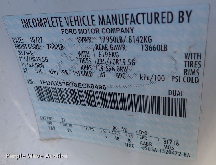 image for item DP4632 2008 Ford F550 Super Duty  bucket truck