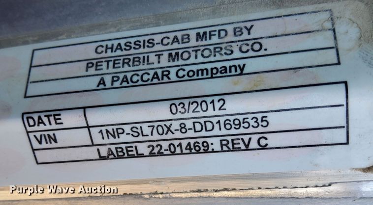 image for item DP5447 2013 Peterbilt 365  dump truck