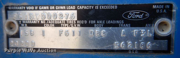 image for item DS8007 1976 Ford F600  dump flatbed truck