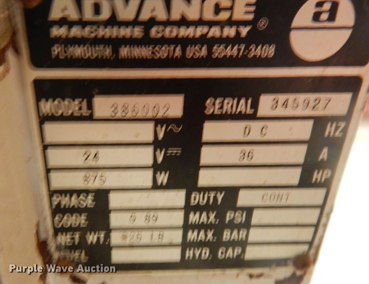 image for item DT9880 Advance Convertamatic 386002  floor scrubber