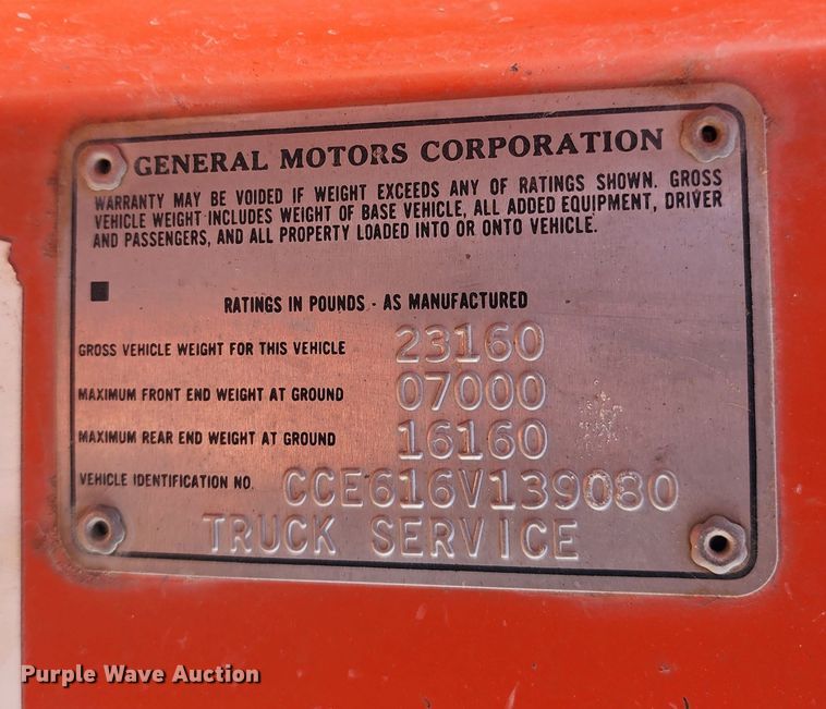 image for item GL9017 1976 Chevrolet C60  dump truck