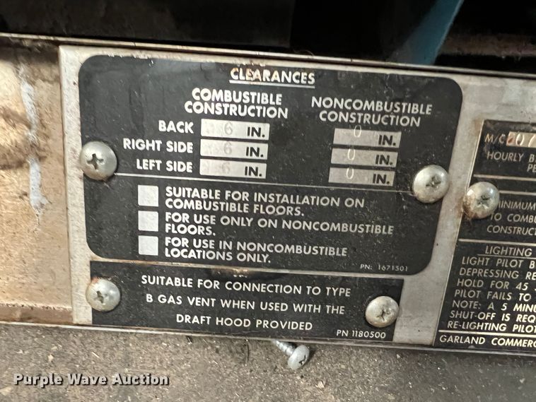 image for item IG9485 (2) Garland ovens