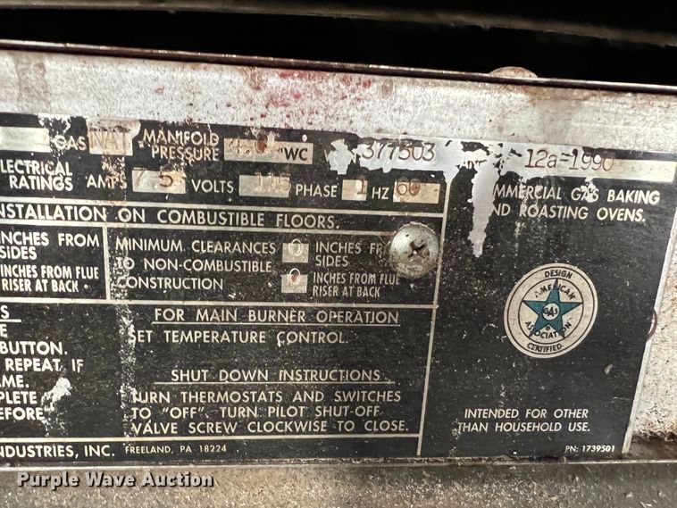 image for item IG9487 (2) Garland ovens