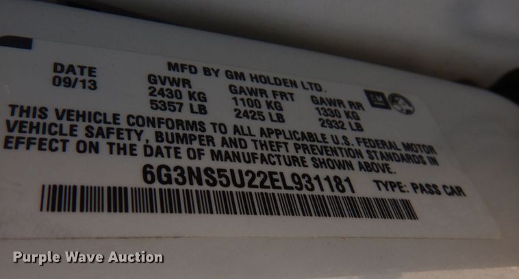 image for item IM9729 2014 Chevrolet Caprice Police