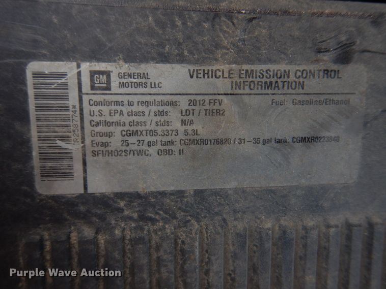 image for item IM9730 2012 Chevrolet Tahoe Police  SUV