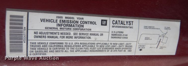 image for item IM9955 2005 Chevrolet Uplander  van