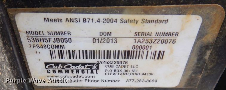 image for item IM9959 2013 Club Cadet Z Force S  ZTR lawn mower