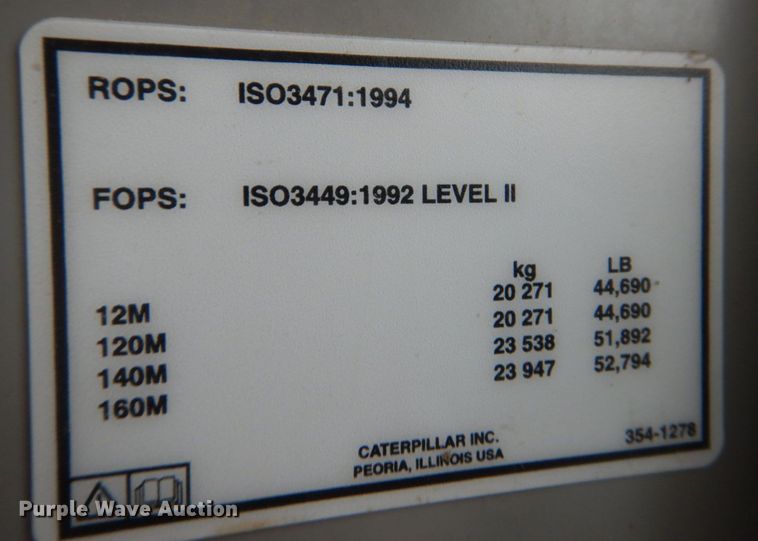 image for item IU9857 2011 Caterpillar 140M AWD  motor grader