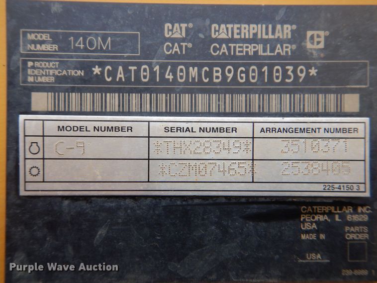 image for item IU9857 2011 Caterpillar 140M AWD  motor grader