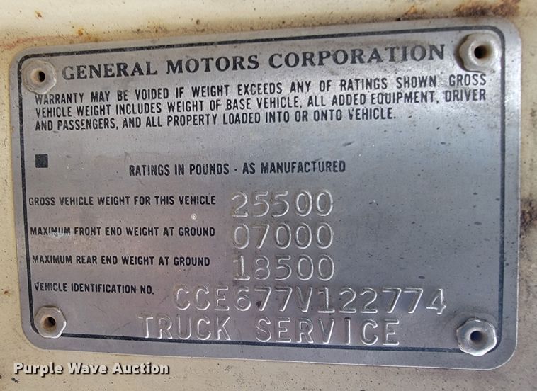 image for item JL9660 1977 Chevrolet C65  dump truck