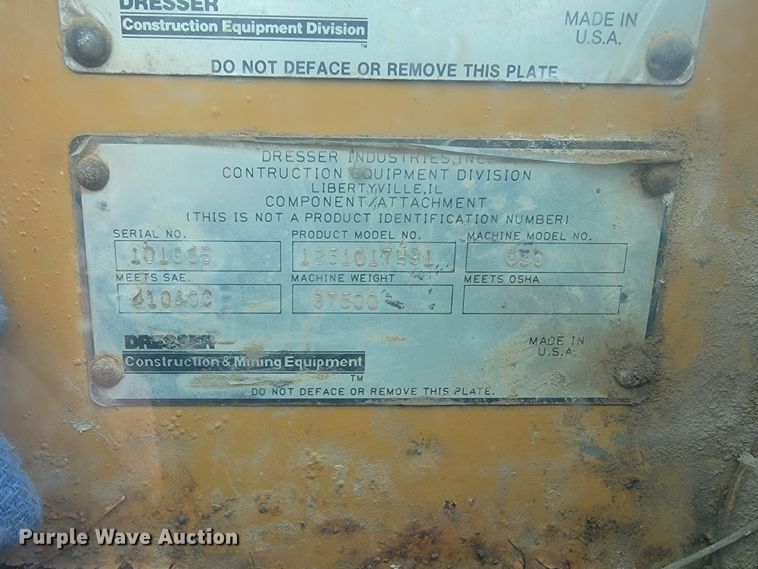image for item JL9666 Dresser 850  motor grader