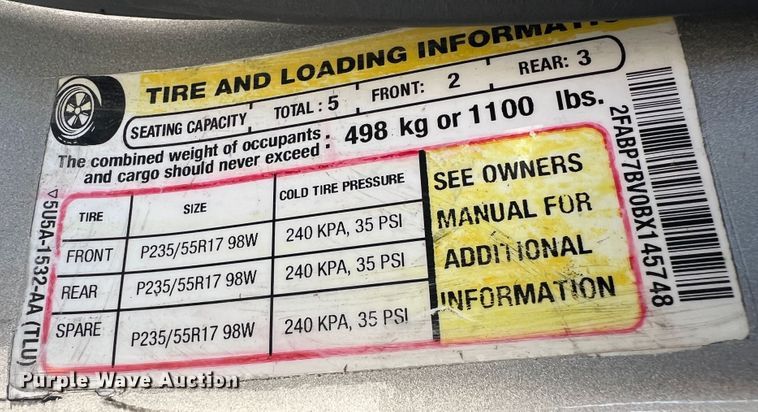 image for item JQ9023 2011 Ford Crown Victoria Police Interceptor