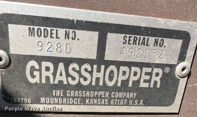 image for item JQ9024 Grasshopper 928D  ZTR lawn mower