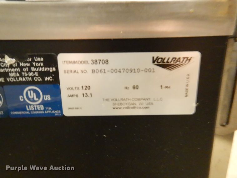 image for item KE9034 Vollrath  three well steam table