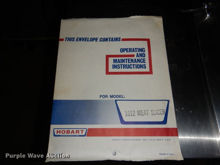 image for item KE9035 Hobart  meat slicer