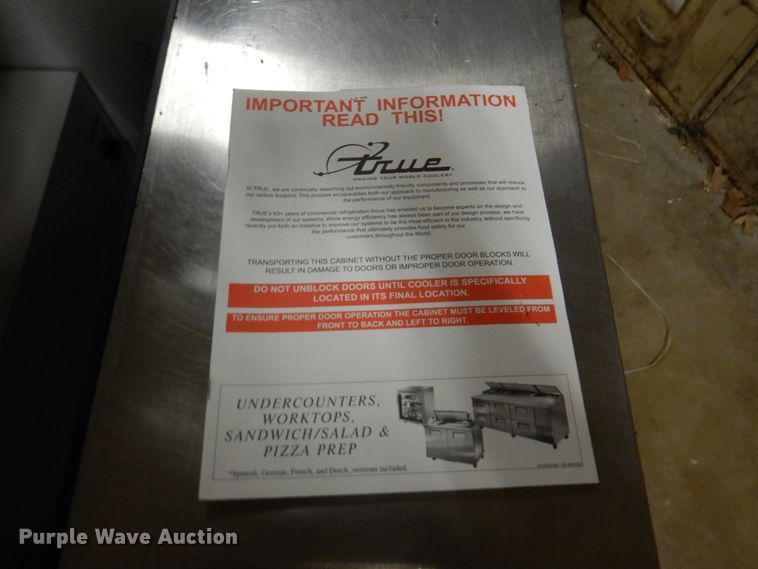 image for item KE9038 True  stainless steel refrigerator