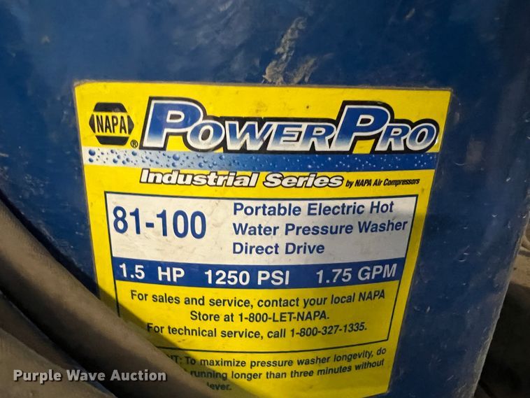 image for item KG9849 Napa PowerPro  pressure washer
