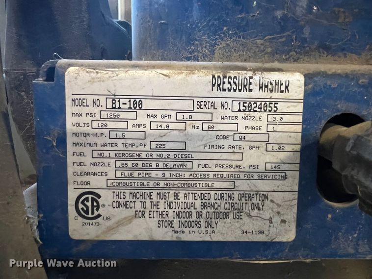 image for item KG9849 Napa PowerPro  pressure washer