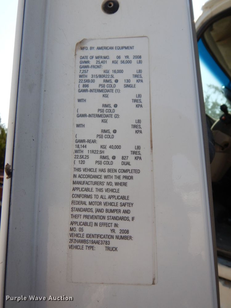 image for item KM9593 2009 Sterling LT8500  dump truck