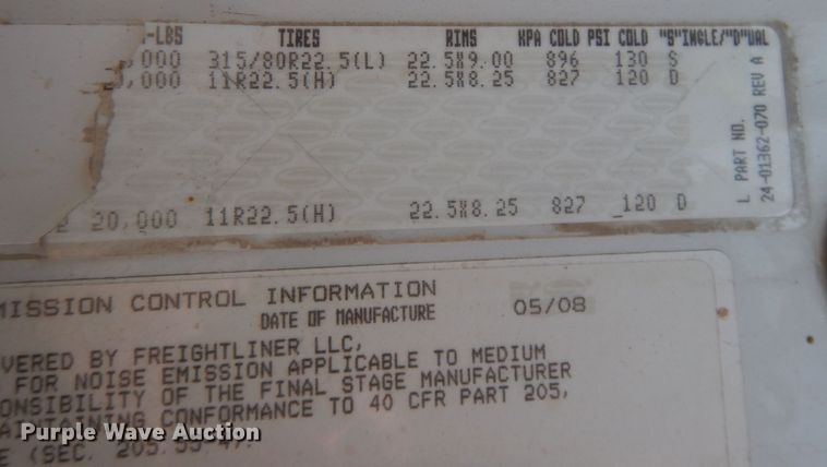 image for item KM9593 2009 Sterling LT8500  dump truck