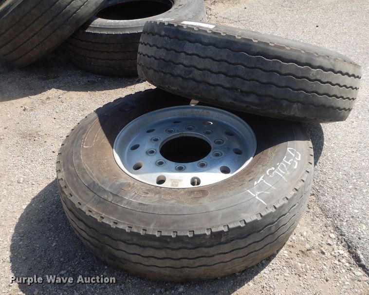 image for item KT9050 (2) 315/80R22.5 tires and wheels