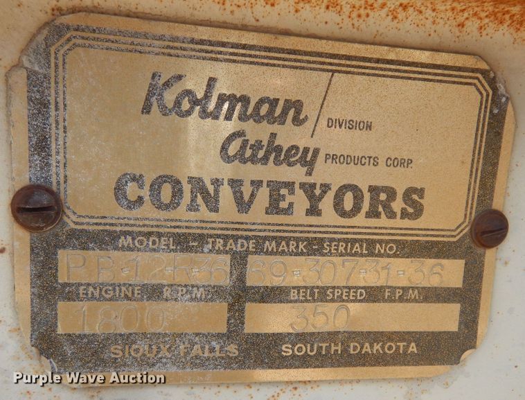 image for item KT9057 Kolman-Athey PB-12-R26  conveyor