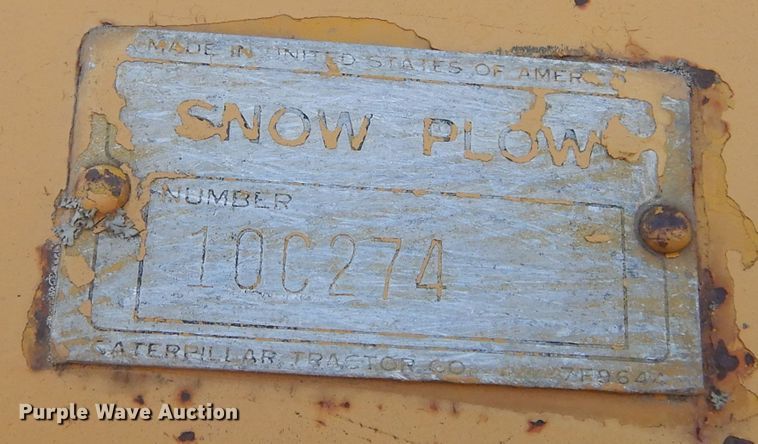 image for item KT9062 Caterpillar  12' 8"W snow plow