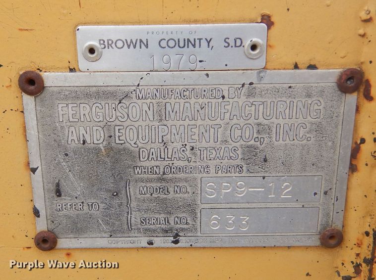 image for item KT9092 1987 Ferguson SP-912  pneumatic roller