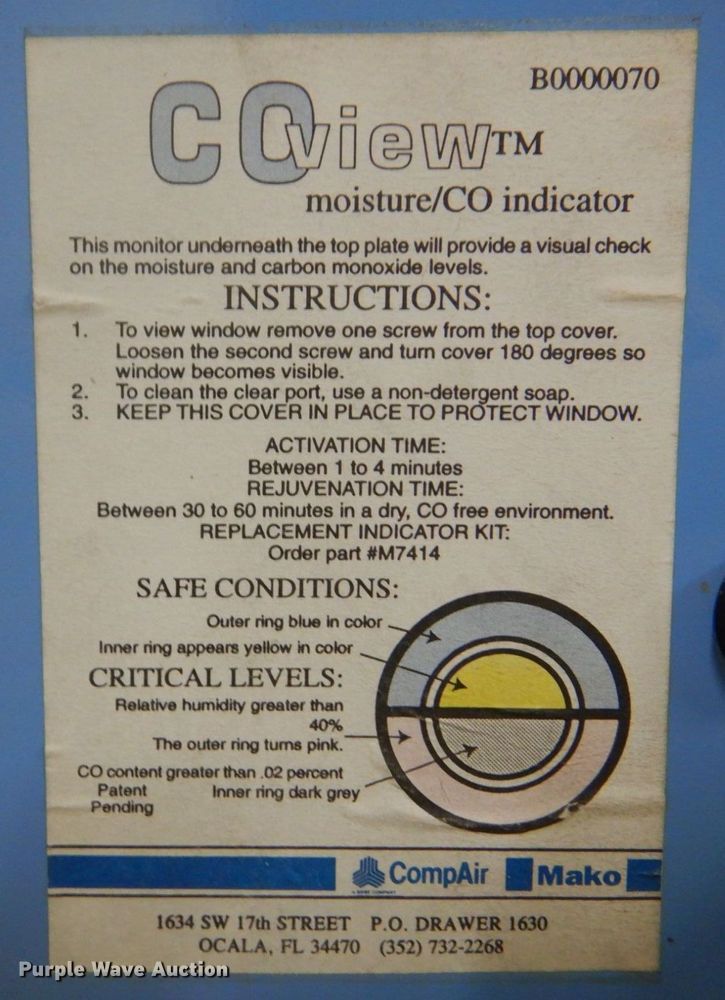 image for item MF9037 CompAir Mako ACI 05E3  breathing air compressor