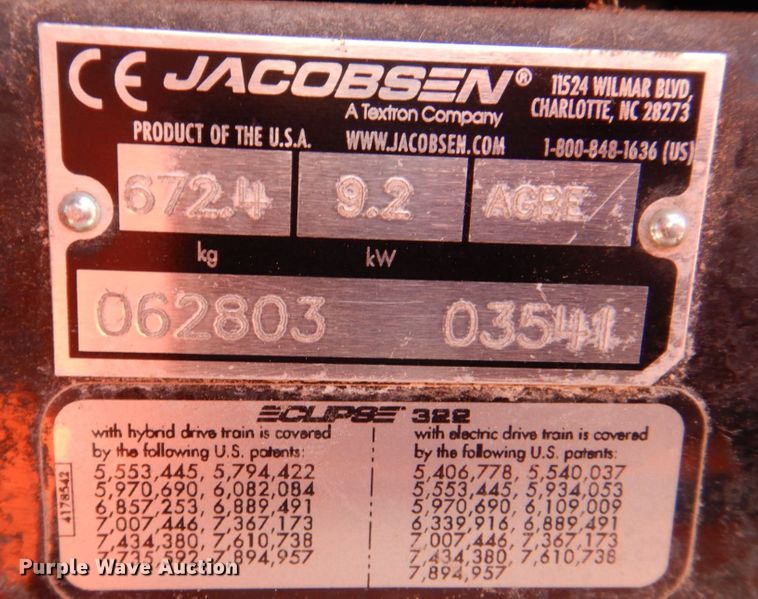 image for item MF9059 2015 Jacobsen Eclipse 322  reel mower