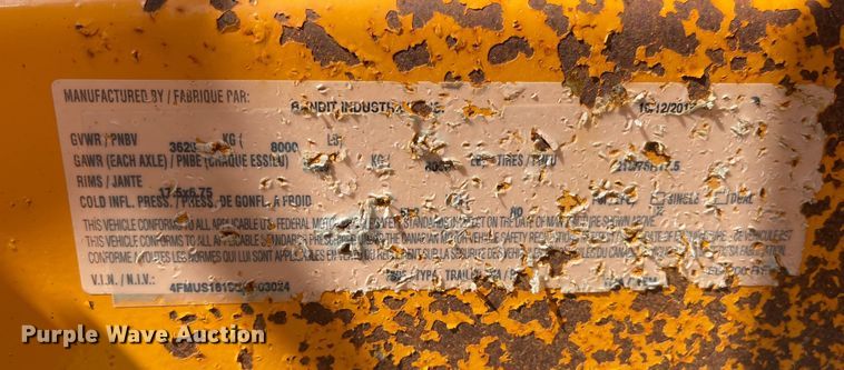 image for item MJ9580 2016 Bandit 250XP  wood chipper