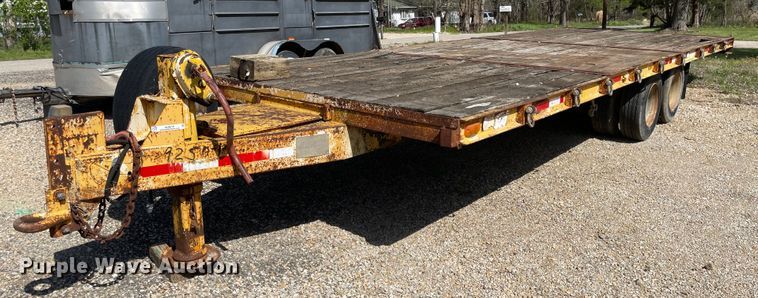 image for item MJ9619 1986 Wisconsin  tilt deck equipment trailer
