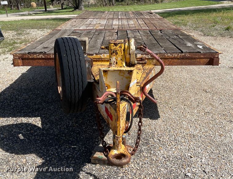 image for item MJ9619 1986 Wisconsin  tilt deck equipment trailer