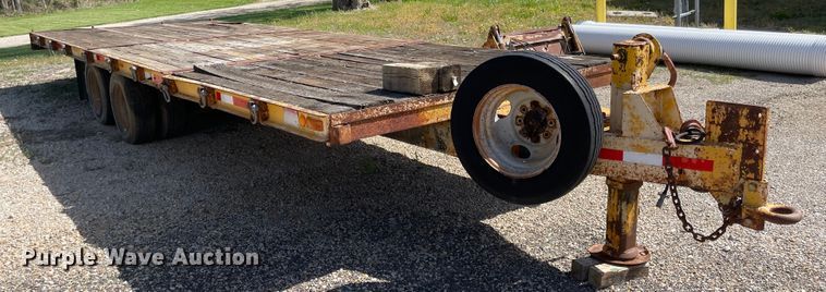 image for item MJ9619 1986 Wisconsin  tilt deck equipment trailer