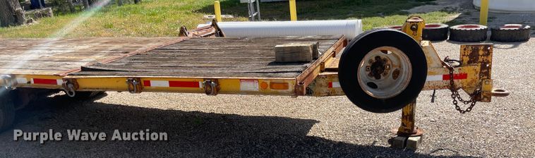 image for item MJ9619 1986 Wisconsin  tilt deck equipment trailer