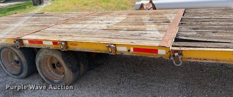 image for item MJ9619 1986 Wisconsin  tilt deck equipment trailer