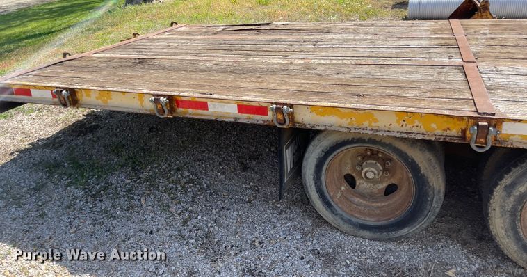 image for item MJ9619 1986 Wisconsin  tilt deck equipment trailer