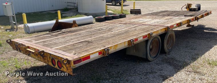image for item MJ9619 1986 Wisconsin  tilt deck equipment trailer