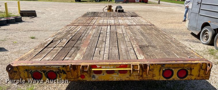 image for item MJ9619 1986 Wisconsin  tilt deck equipment trailer