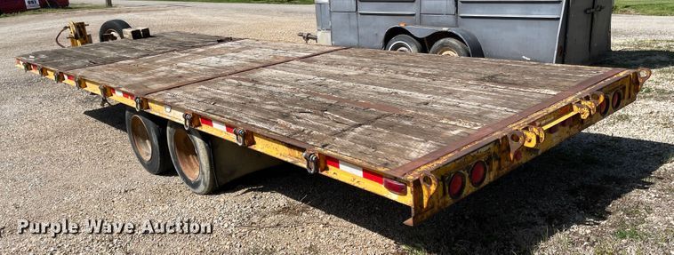 image for item MJ9619 1986 Wisconsin  tilt deck equipment trailer