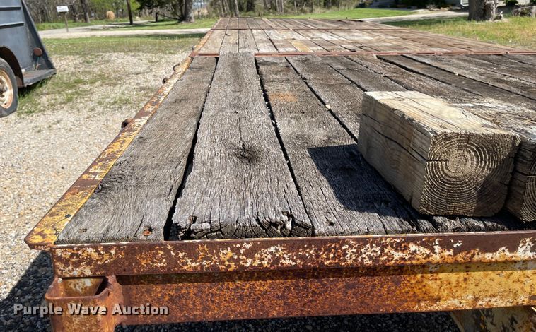 image for item MJ9619 1986 Wisconsin  tilt deck equipment trailer