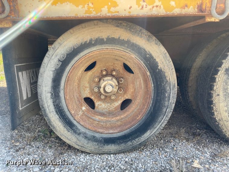 image for item MJ9619 1986 Wisconsin  tilt deck equipment trailer