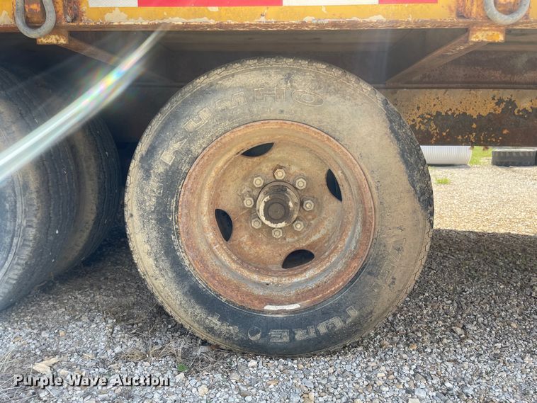 image for item MJ9619 1986 Wisconsin  tilt deck equipment trailer