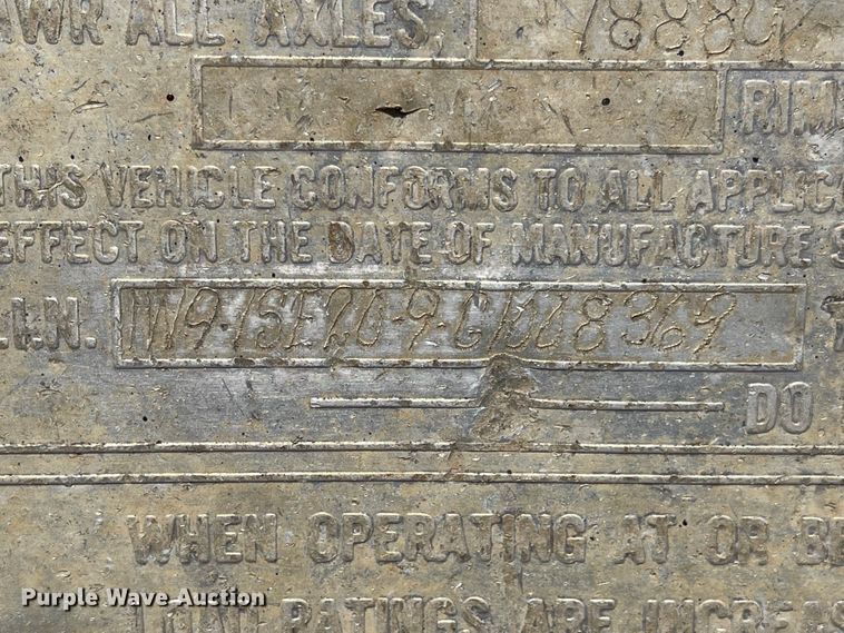 image for item MJ9619 1986 Wisconsin  tilt deck equipment trailer