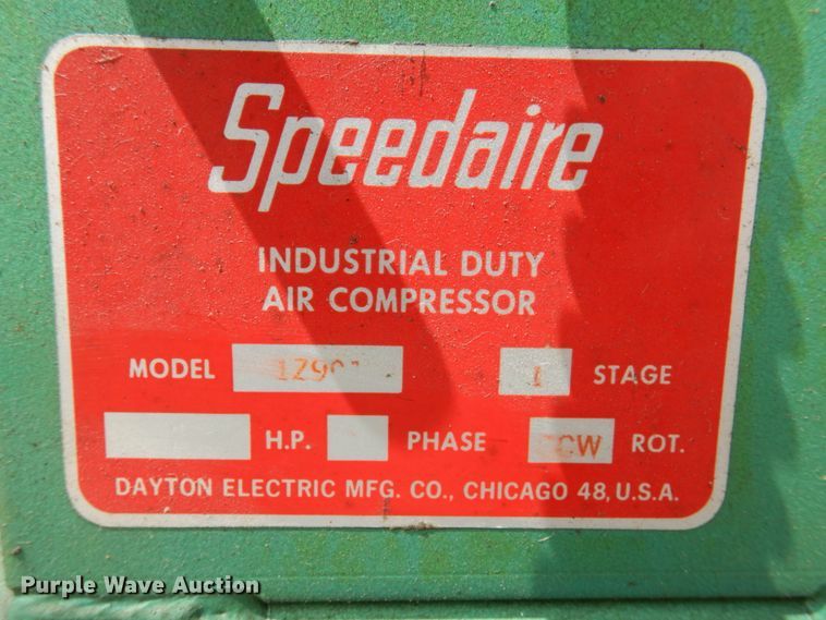 image for item MU9550 1969 Speedaire  air compressor