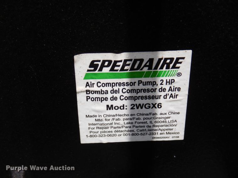 image for item MU9550 1969 Speedaire  air compressor