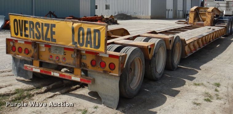 image for item MU9551 1999 Trail King TK80HDG  lowboy equipment trailer