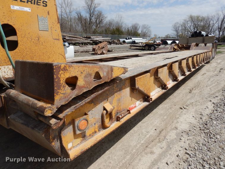 image for item MU9551 1999 Trail King TK80HDG  lowboy equipment trailer