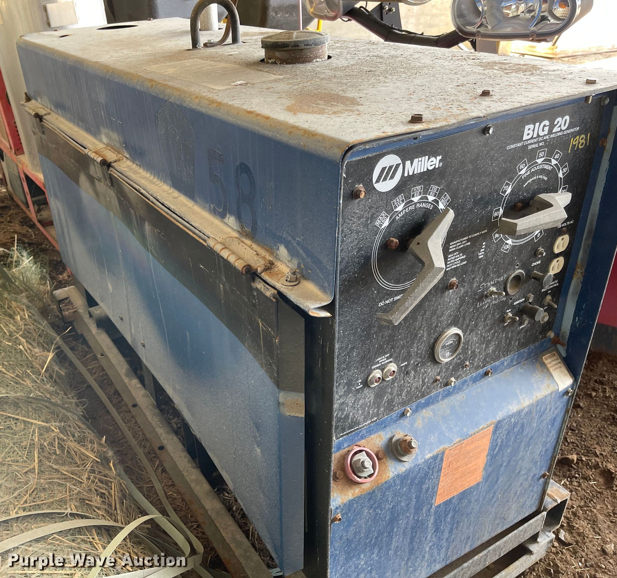 Miller Big 20 welder/generator in Leavenworth, KS Item MJ9590 sold