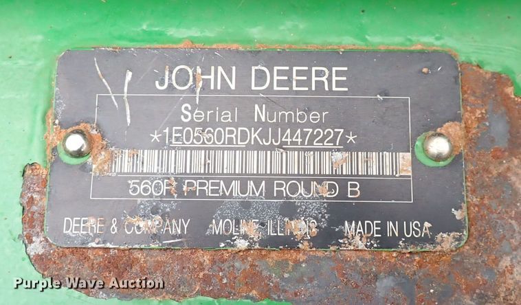 image for item DI1954 John Deere 560R  round baler